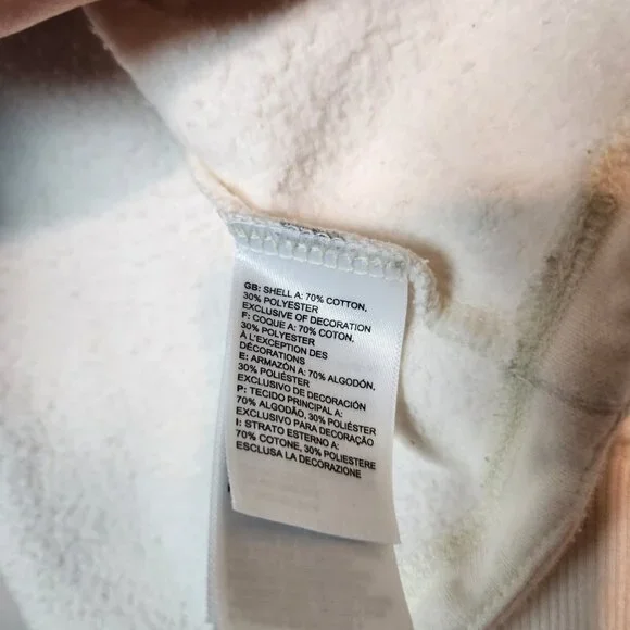 The North Face Half Dome Sweatshirt Hoodie Pullover Size L Ivory Pink Blue Women - Picture 10 of 16